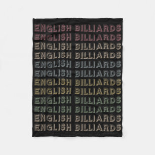 Retro English Billiards Repetitive Fleece Blanket