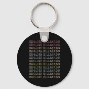 Retro English Billiards Repetitive Key Ring