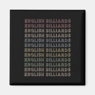 Retro English Billiards Repetitive Magnet
