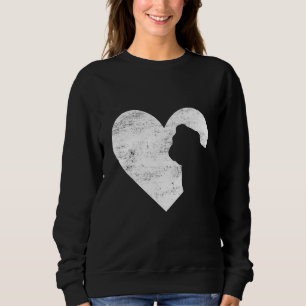 Retro English Bulldog Dog Heart Valentine's Day Do Sweatshirt