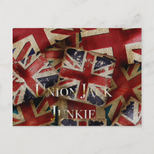 Retro English flag Union jack Postcard