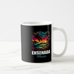Retro Ensenada Mexico Sunset Vintage Vacation Souv Coffee Mug