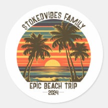 Retro Epic Family Beach Trip Personalised Vacation