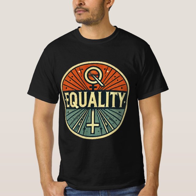 Retro Equality: A Bold Message of Unity T-Shirt (Front)