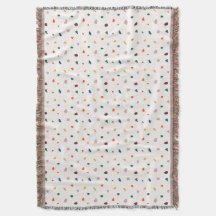 Retro Erathy Terrazzo Print Cosy Throw Blanket 