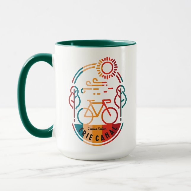 Retro Erie Canal Bike Trail Mug (Left)