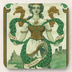 Retro - Erin Go Braugh. St. Patricks Day Greetings Coaster