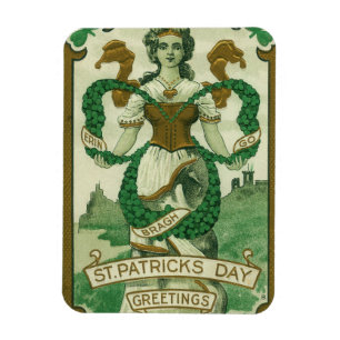Retro - Erin Go Braugh. St. Patricks Day Greetings Magnet