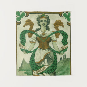 Retro - Erin Go Braugh. St. Patricks Day Greetings Tapestry