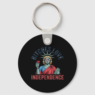 Retro Es Love Independence Funny 4th Of July Key Ring