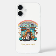 Retro Espresso Cat Coffee Barista Personalised