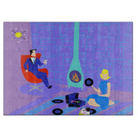 Retro Evening at Home Cutting Board