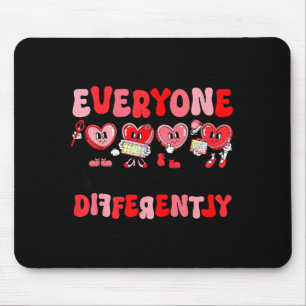 Retro Everyone Communicates Differently Autism Val Mouse Pad