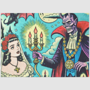 Retro Evil Horror Comics Tissue Paper