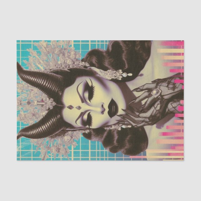 Retro Evil Woman Tissue Paper (Front)