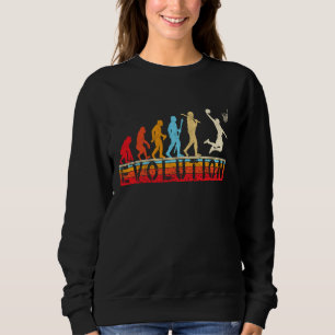 Retro Evolution Basketball Players Basketball Fans Sweatshirt