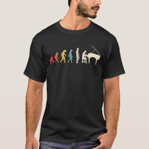 Retro Evolution Piano Player Pianist Classical Mus T-Shirt