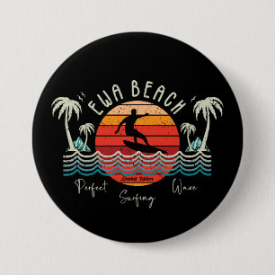 Retro Ewa Beach 7.5 Cm Round Badge