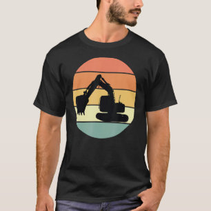 Retro Excavator Apparel Heavy Construction Equipme T-Shirt