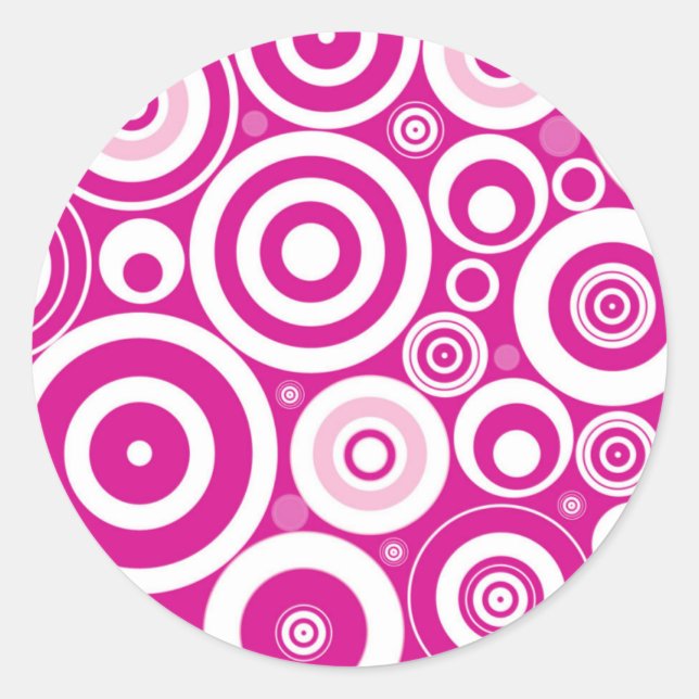 Retro Explosion Classic Round Sticker (Front)