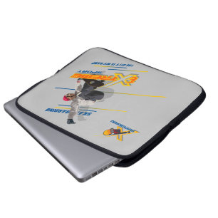 Retro Extreme Sport Skateboard 15" Laptop Sleeve