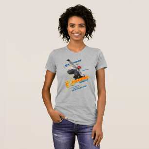 Retro Extreme Sport Skateboarder Women Slim Fit T-Shirt