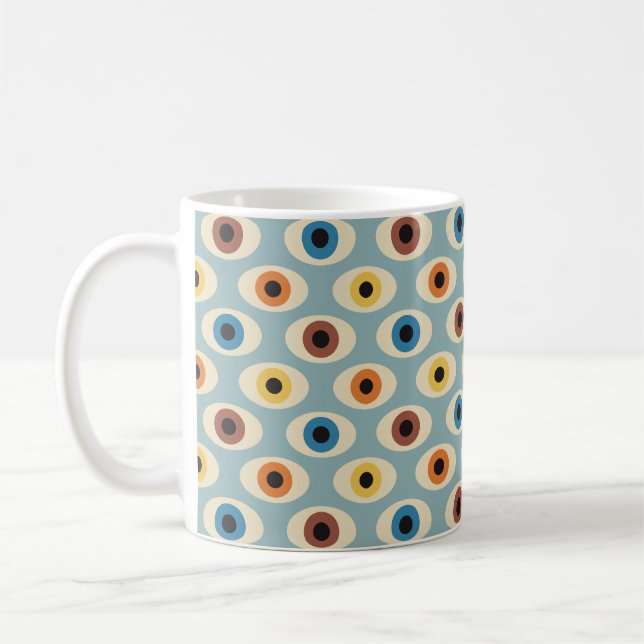 Retro Eye Pattern Coffee Mug (Left)