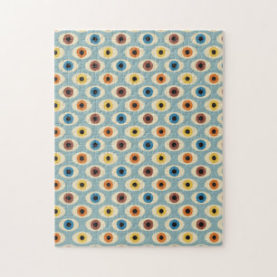 Retro Eye Pattern Jigsaw Puzzle