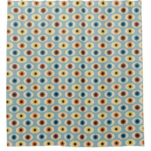 Retro Eye Pattern Shower Curtain