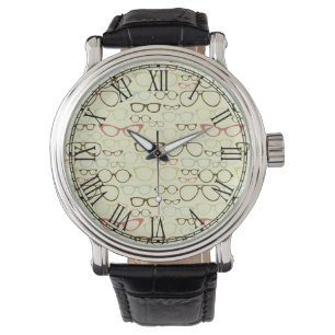 Retro Eyeglass Hipster Watch