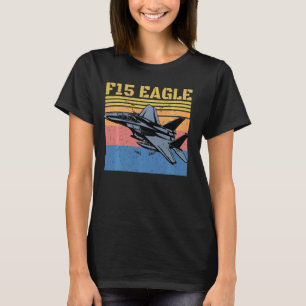 Retro F 15 Eagle Military Jet F15 Fighter Jet 4th T-Shirt