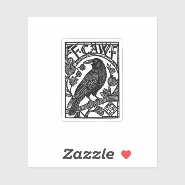 Retro F Caw F Crow Funny Saying Meme Design (Sheet)