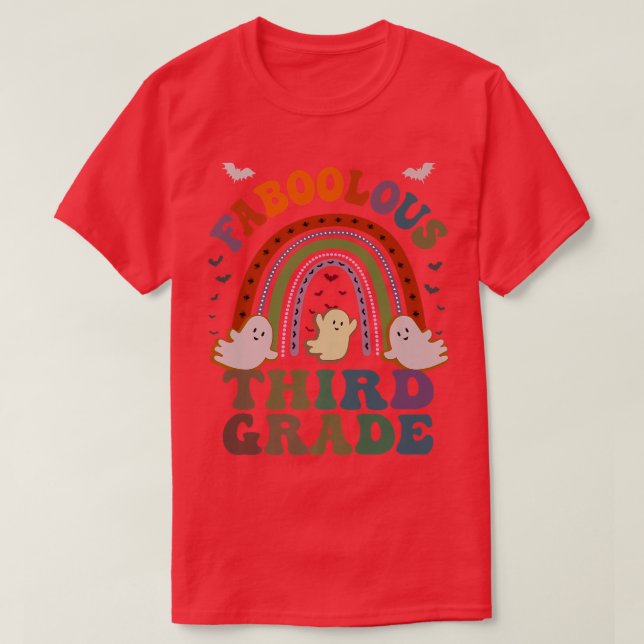 Retro FABOOLOUS 3RD GRADE TEACHER Costume This Is  T-Shirt (Design Front)