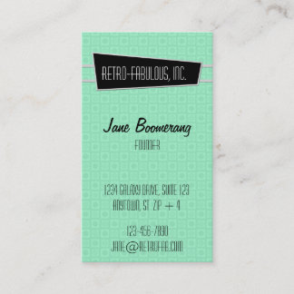 Retro-Fabulous Vertical Business Card