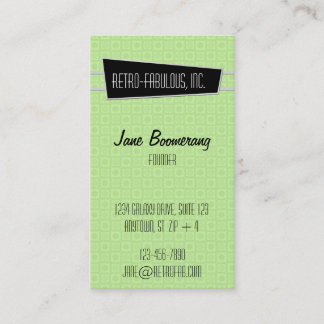 Retro-Fabulous Vertical Business Card