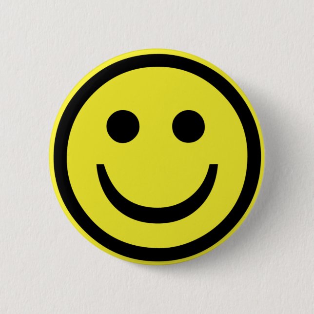 retro face 6 cm round badge (Front)