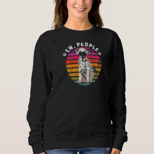 Retro Face Mask Wearing Dalmatian Vintage Dog Mum Sweatshirt