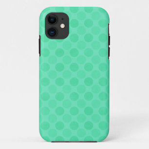 Retro faded green circles pattern iPhone 11 case