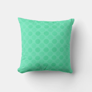 Retro faded green circles pattern cushion