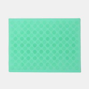 Retro faded green circles pattern doormat