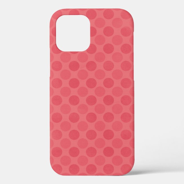Retro faded red circles pattern Case-Mate iPhone c Case (Back)