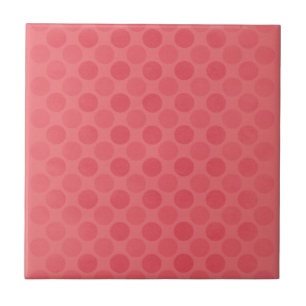 Retro faded red circles pattern ceramic tile
