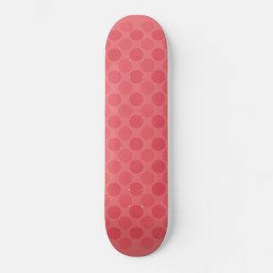 Retro faded red circles pattern skateboard