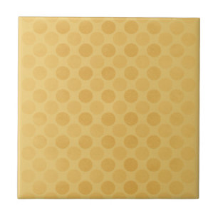 Retro faded yellow circles pattern ceramic tile