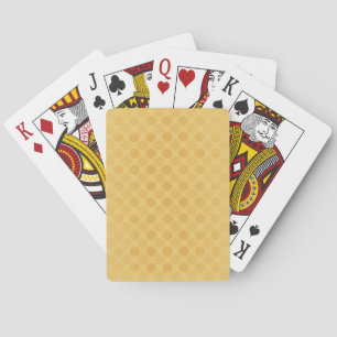 Retro faded yellow circles pattern playing cards