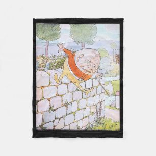 Retro Fairy The Great Fall Humpty Dumpty 1 Fleece Blanket