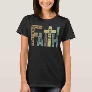 Retro Faith, Christian Cross Graphic  T-Shirt
