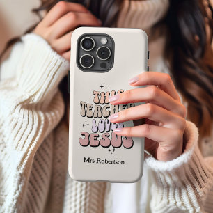 Retro faith teacher appreciation  Case-Mate iPhone 14 pro max case