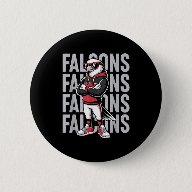 Retro Falcon Gift For Men Women Boys Girls Kids  6 Cm Round Badge (Front)