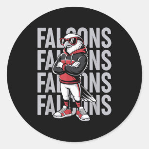 Retro Falcon Gift For Men Women Boys Girls Kids  Classic Round Sticker